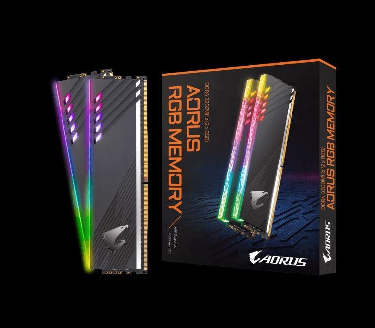 GIGABYTE AORUS RGB Memory 16GB (2x8GB) DDR4 3200MHz 1.2V 16-18-18-38 Dual Channel XMP GIGABYTE