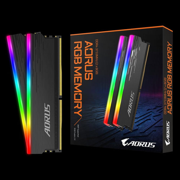 GIGABYTE AORUS RGB Memory DDR4 3733MHz 16GB Memory Kit, Supports AORUS Memory Boost and RGB Fusion 2.0, Selected High Quality Memory ICs, 100% Sorted GIGABYTE