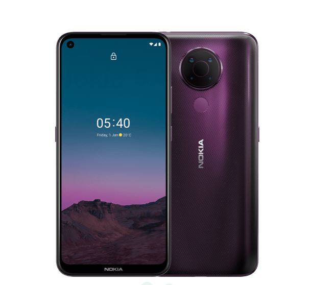 NOKIA 5.4 128GB Purple - Display 6.39'' HD+, QualcommÂ® Snapdragonâ„¢ 662 CPU, 4GB RAM, 128GB ROM, Dual SIM, 4000 mAh non-removable Battery NOKIA