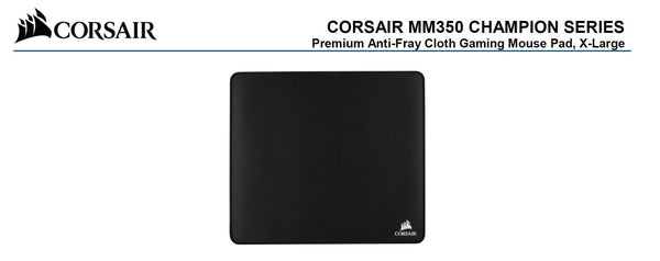 Corsair MM350 Champion Series X-Large Anti-Fray Cloth Gaming Mouse Pad. 450x400mm 2 Years Warranty CORSAIR