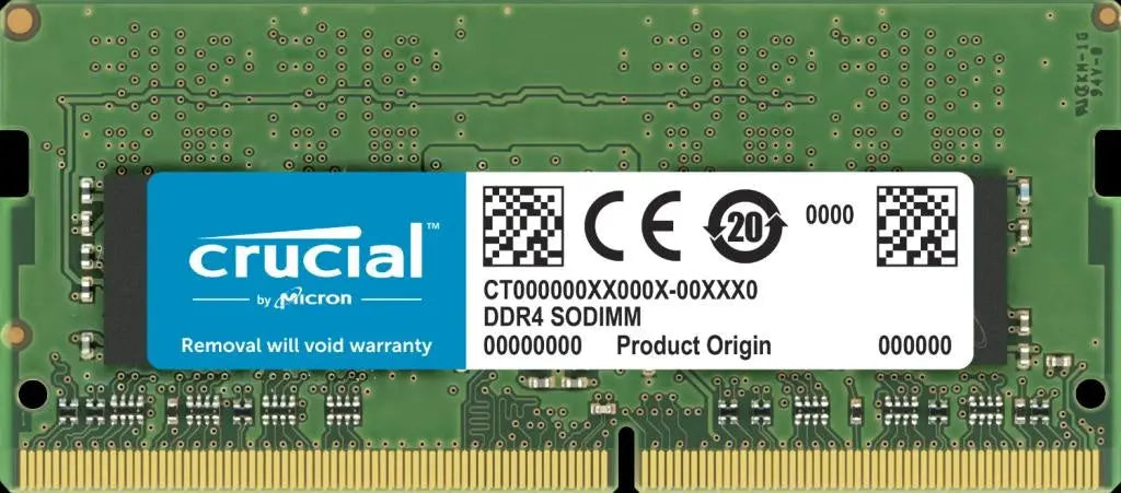 MICRON (CRUCIAL) 32GB (1x32GB) DDR4 SODIMM 3200MHz CL22 1.2V PC4-21300 Dual Ranked Single Stick Notebook Laptop Memory RAM MICRON