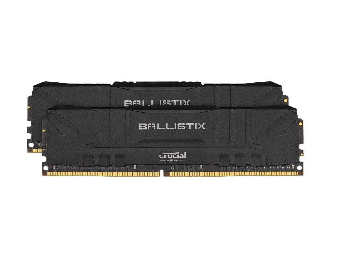 MICRON (CRUCIAL) Ballistix 32GB (2x16GB) DDR4 UDIMM 3200MHz CL16 Black Aluminum Heat Spreader Intel XMP2.0 AMD Ryzen Desktop PC Gaming Memory MICRON