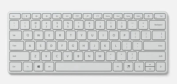 MICROSOFT Bluetooth Compact Keyboard Bluetooth English Glacier MICROSOFT