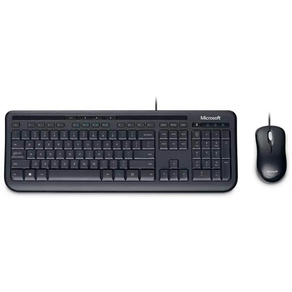 MICROSOFT Wired Desktop 600 K&M USB Black Mouse & Keyboard Combo - Spill Resistant,  Retail Pack MICROSOFT