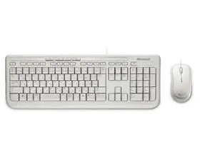 MICROSOFT Wired Desktop 600 White USB White Mouse & Keyboard Retail Pack MICROSOFT