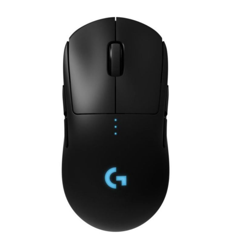 LOGITECH G Pro Wireless Gaming Mouse with 16000 DPI Hero Sensor - USB Receiver, 5 Profiles, 1MS, Memory Included - Ideal for Gamers, Work from Home LOGITECH