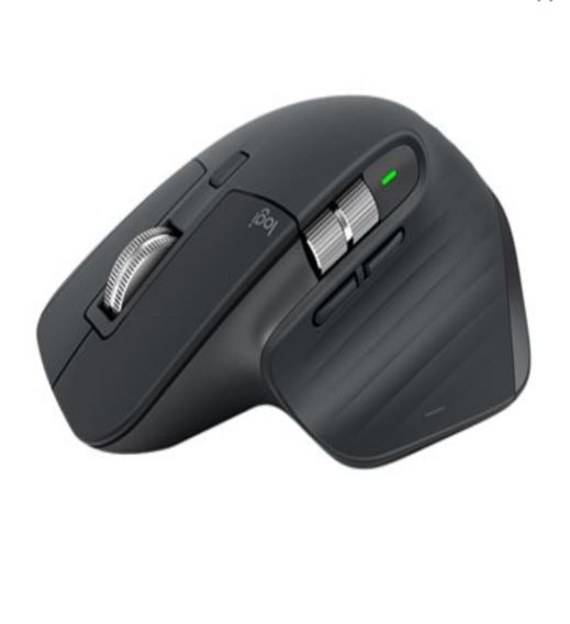 LOGITECH MX Master 3S Black Wireless Bluetooth Mouse 4000 DPI 7 Buttons Gesture Auto-Shift Scroll 2.4GHz Unifying receiver Micro-USB Charge Cable LOGITECH