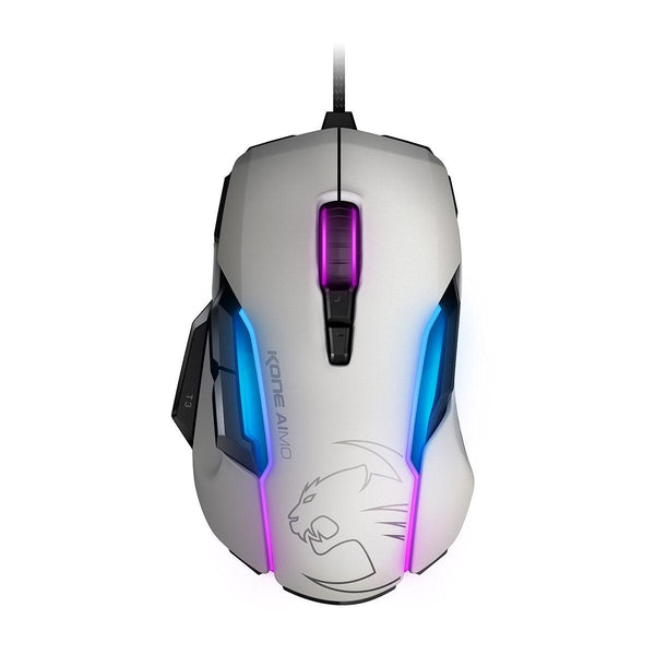 ROCCAT KONE AIMO RGBA Smart Customization Gaming Mouse (White Version) MOD: ROC-11-810-AS - 1200dpi, 1000Hz Polling Rate, 1ms Response Rate,(LS) ROCCAT