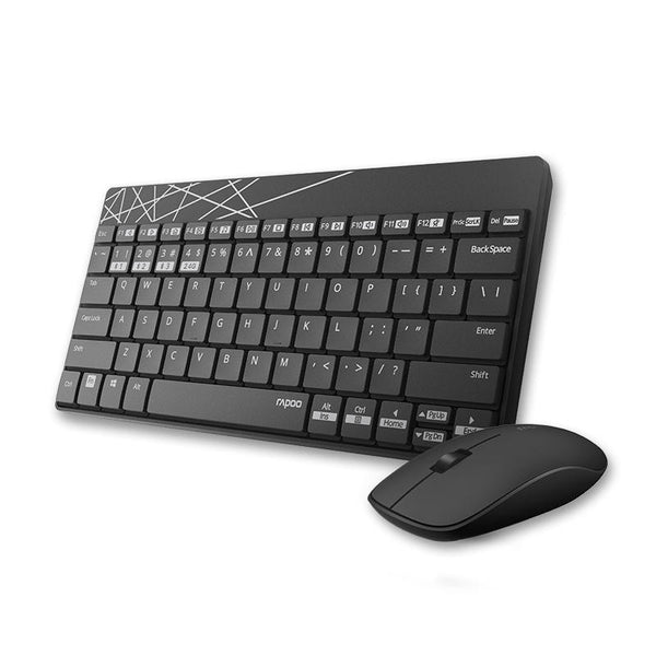 RAPOO 8000M Compact Wireless Multi-mode Bluetooth, 2.4Ghz, 3 Device Keyboard and Mouse Combo RAPOO
