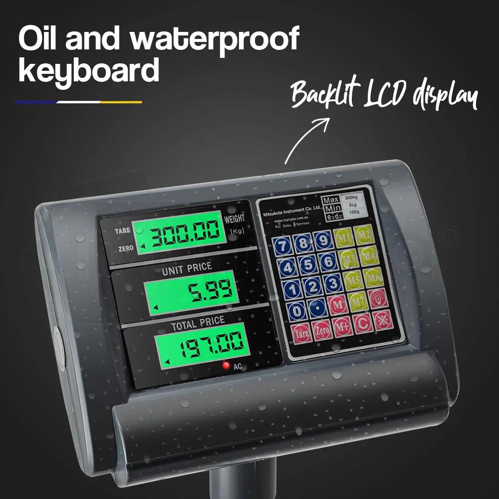 MITSUKOTA 300KG Electronic Digital Platform Scales Postal Market Shop Scale Deals499