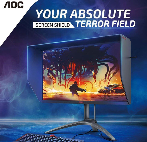 AOC AGON 27' Nano-IPS 1ms 170Hz 2K 2560x1440, FreeSync Premium, G-Sync Compatible, Screen Shield, HDR, 2x HDMI 2.0 and 2x DP 1.4,  VESA 75mm, Light FX AOC
