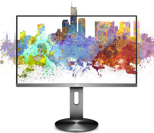 AOC 23.8' IPS 5ms Full HD Frameless Business Monitor w/HAS Pivot 90 degrees - VGA/HDMI/DP Speaker VESA100mm USB3 Height Adjustable (LS) AOC