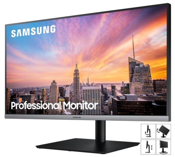 Samsung 27' IPS FreeSync Monitor FHD 1920x1080 16:9 5ms 75Hz HDMI DP D-Sub Height Adjust Tilt Swivel Pivot VESA LS27R650 SAMSUNG