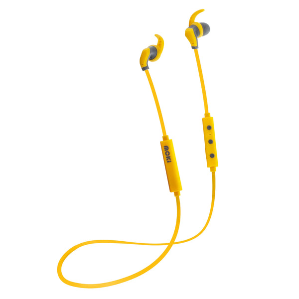 MOKI Hybrid Bluetooth Earphones - Yellow MOKI