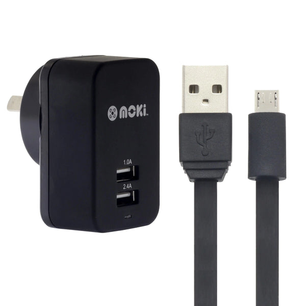 MOKI Micro-USB Syncharge Cable + Wall MOKI