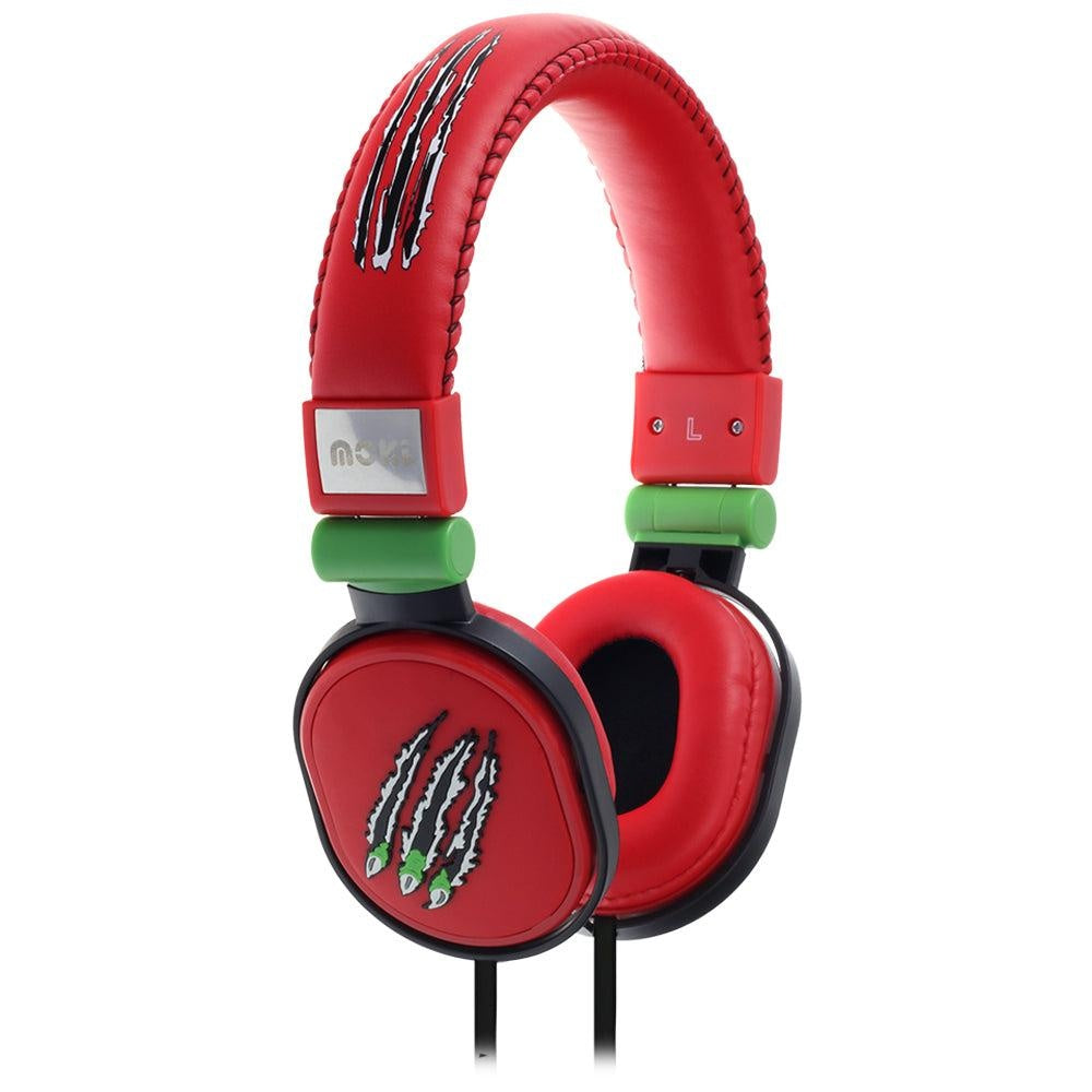 Moki Popper - Claw Red soft cushioned premium DJ Style headphone MOKI
