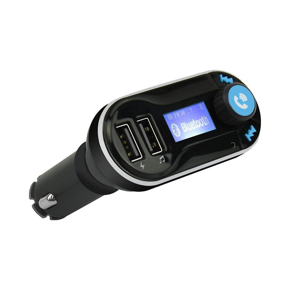 mbeatÂ® Bluetooth Hands-free Car Kit 2.1A Charging Port - BT/FM Music Transmitter/Play Back USB Desk/SD Card Music/Built-in 2.1 A Smart Charge USB MBEAT