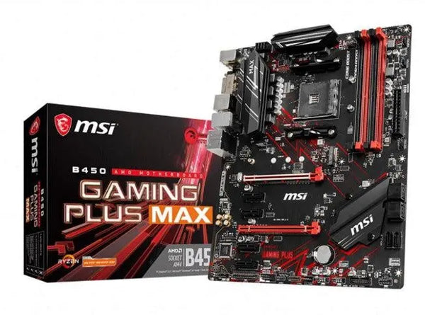 MSI B450 GAMING PLUS MAX AM4 Ryzen ATX Motherboard 4x DDR4 6xPCIE 1xM.2 DVI-D HDMI RAID LAN 6xSATAIII 6xUSB3.2 6xUSB2.0 MSI