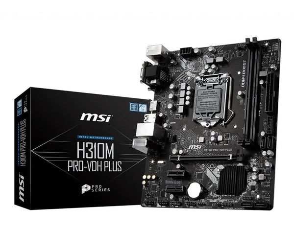 MSI H310M PRO VDH PLUS mATX MB - S1151 9Gen 2xDDR4 3xPCI-E, 2xUSB3.1, 4xUSB2.0, 1xHDMI, 1xD-Sub MSI