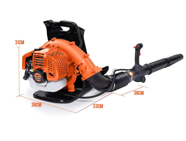 MTM 65CC Petrol Backpack Leaf Blower - Commercial 2 Stroke Garden Yard Tool Back Deals499