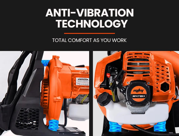 MTM 65CC Petrol Backpack Leaf Blower - Commercial 2 Stroke Garden Yard Tool Back Deals499