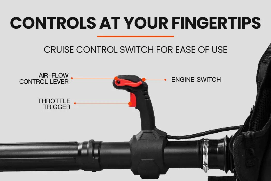 MTM 65CC Petrol Backpack Leaf Blower - Commercial 2 Stroke Garden Yard Tool Back Deals499