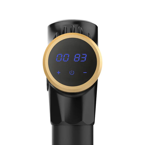 Massage Gun Electric Massager Vibration Muscle Therapy 4 Heads Percussion Black Deals499