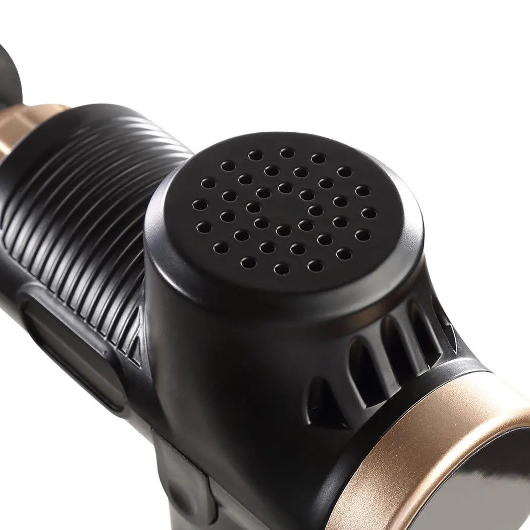 Massage Gun Electric Massager Vibration Muscle Therapy 4 Heads Percussion Black Deals499