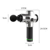 Massage Gun Electric Massager Vibration Muscle Therapy 4 Heads Percussion Silver Deals499
