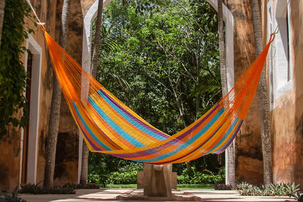 Mayan Legacy Queen Size Cotton Mexican Hammock in Alegra Colour Deals499