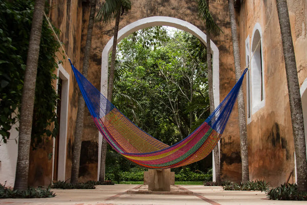Mayan Legacy Queen Size Cotton Mexican Hammock in Mexicana Colour Deals499