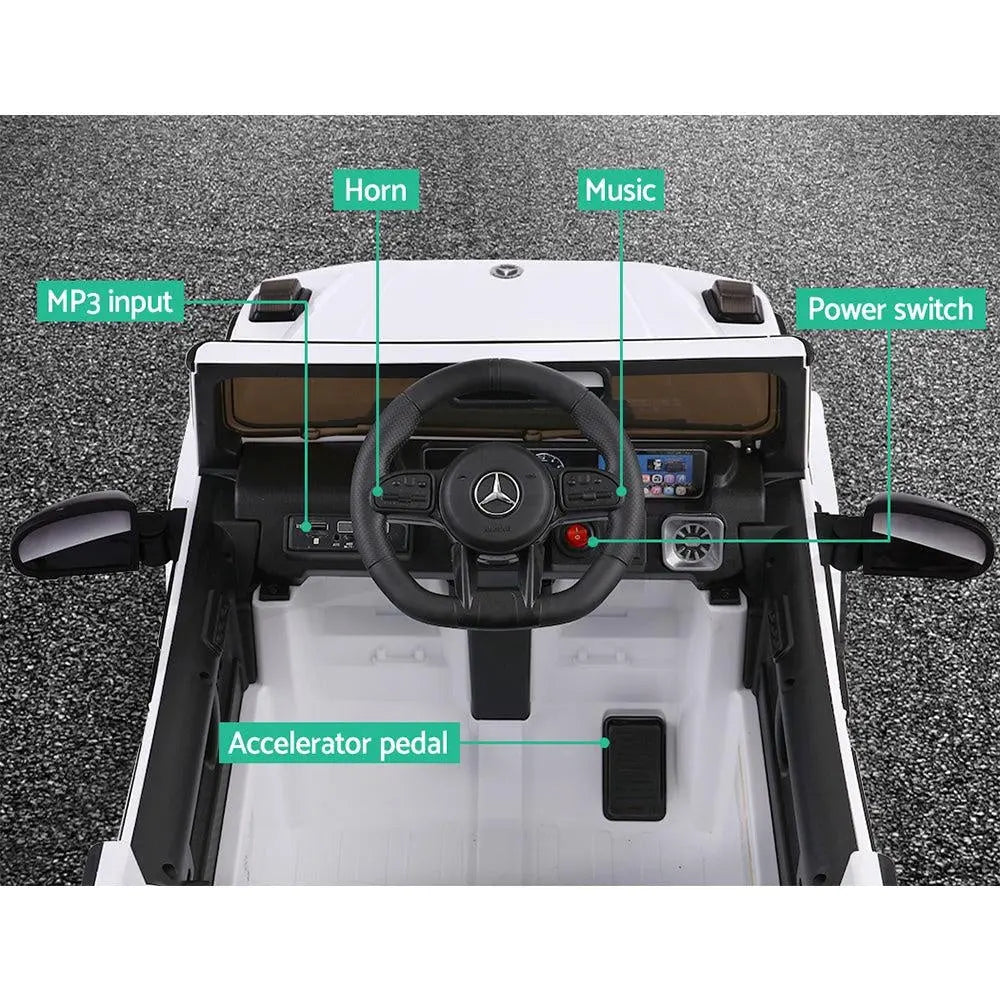 Mercedes-Benz Kids Ride On Car Electric AMG G63 Licensed Remote Cars 12V White Deals499