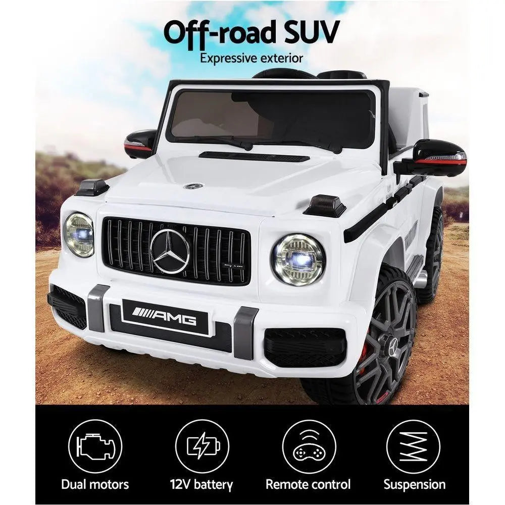 Mercedes-Benz Kids Ride On Car Electric AMG G63 Licensed Remote Cars 12V White Deals499