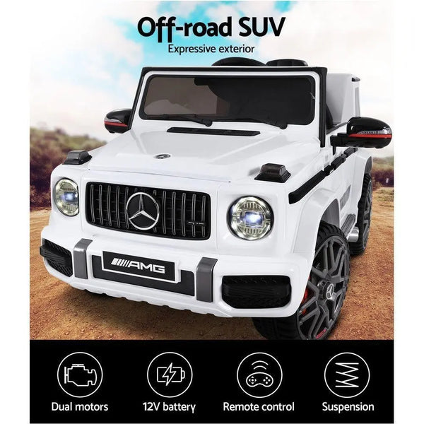 Mercedes-Benz Kids Ride On Car Electric AMG G63 Licensed Remote Cars 12V White Deals499