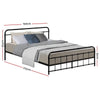 Metal Bed Frame Queen Size Platform Foundation Mattress Base Leo Black Deals499