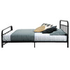 Metal Bed Frame Single Size Platform Foundation Mattress Base Leo Black Deals499