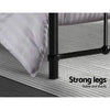 Metal Bed Frame Single Size Platform Foundation Mattress Base Leo Black Deals499