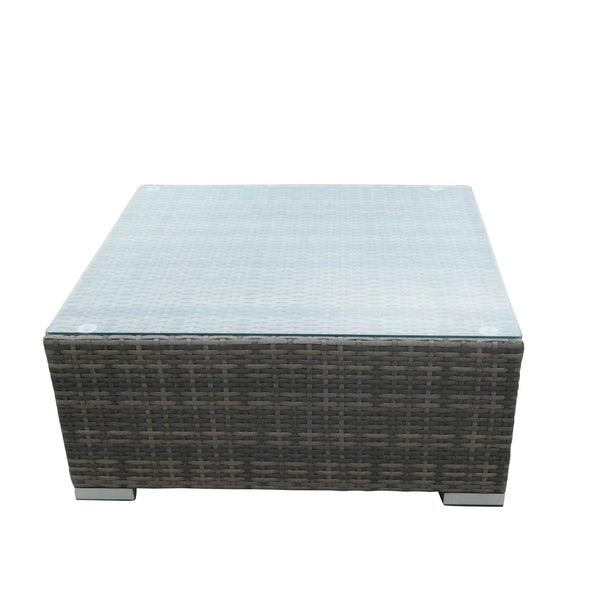 Milano 9 Piece Wicker Rattan Sofa Set Oatmeal Grey Outdoor Lounge Furniture Deals499