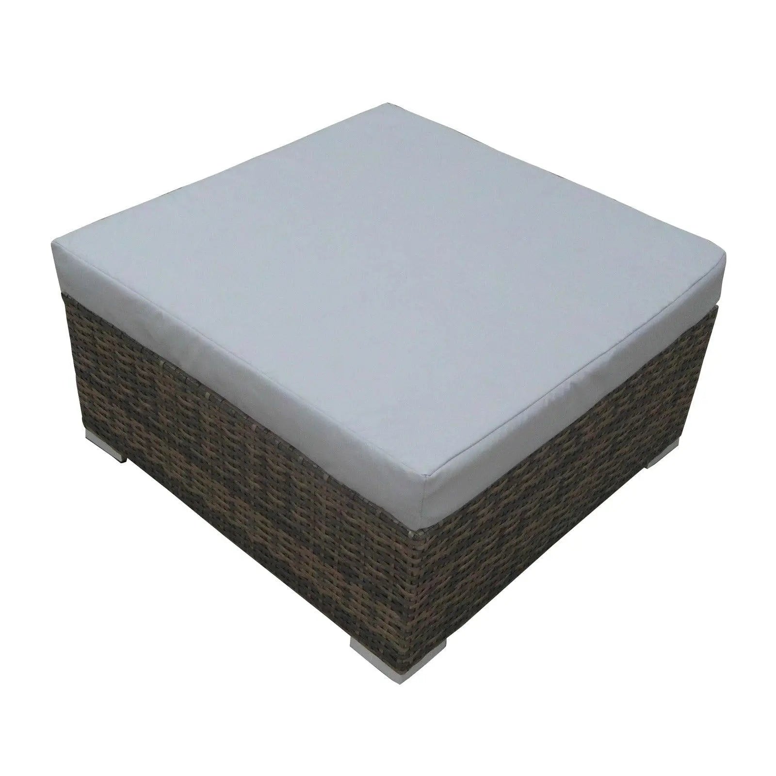 Milano 9 Piece Wicker Rattan Sofa Set Oatmeal Grey Outdoor Lounge Furniture Deals499