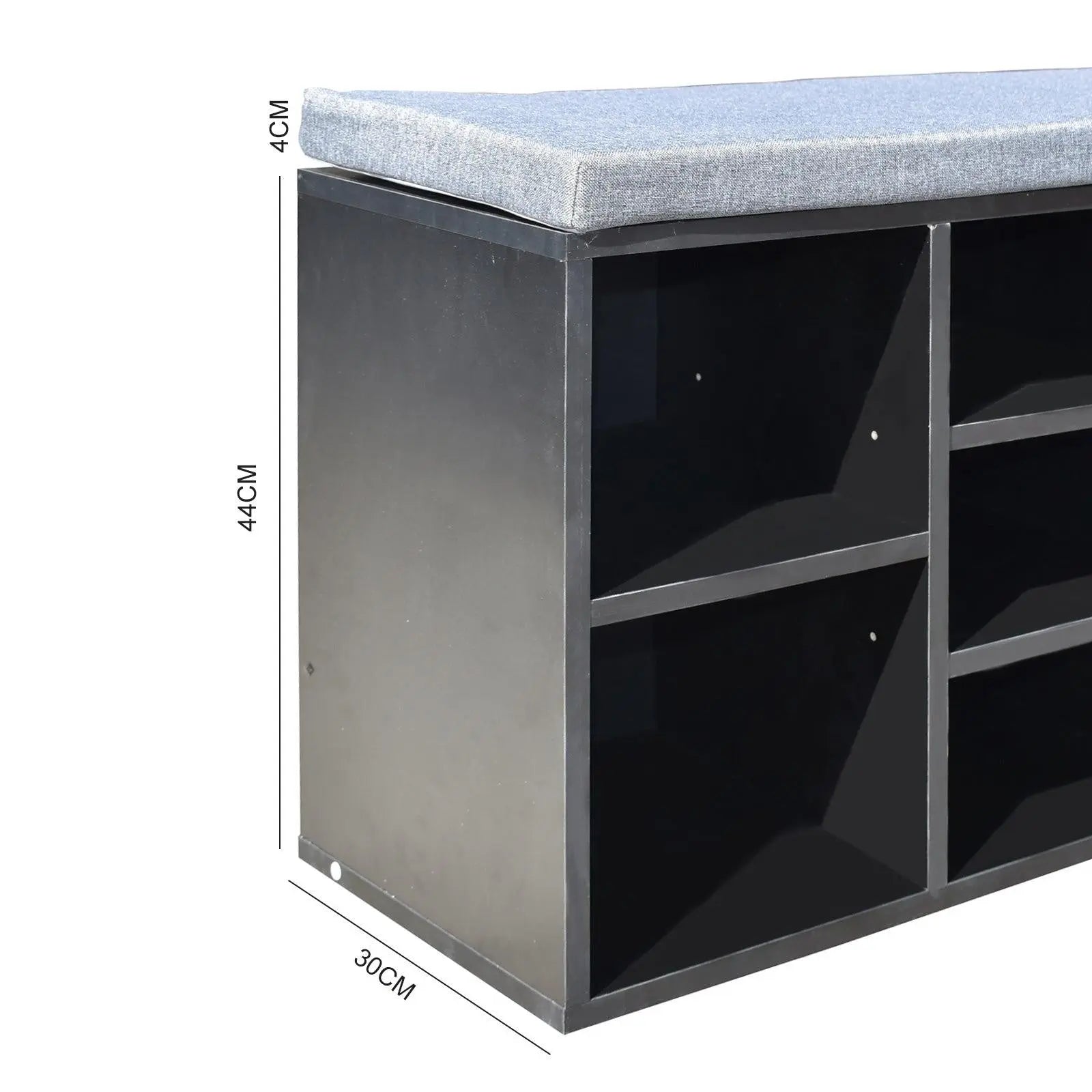 Milano Decor 2 in 1 Shoe Organiser With Bench Storage - Black And Grey Deals499