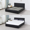 Milano Luxury Gas Lift Bed Frame And Headboard Queen Black Deals499