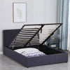 Milano Luxury Gas Lift Bed Frame Base And Headboard With Storage All Sizes Charcoal King Single Deals499