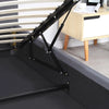 Milano Luxury Gas Lift Bed Frame Base And Headboard With Storage All Sizes Charcoal King Single Deals499
