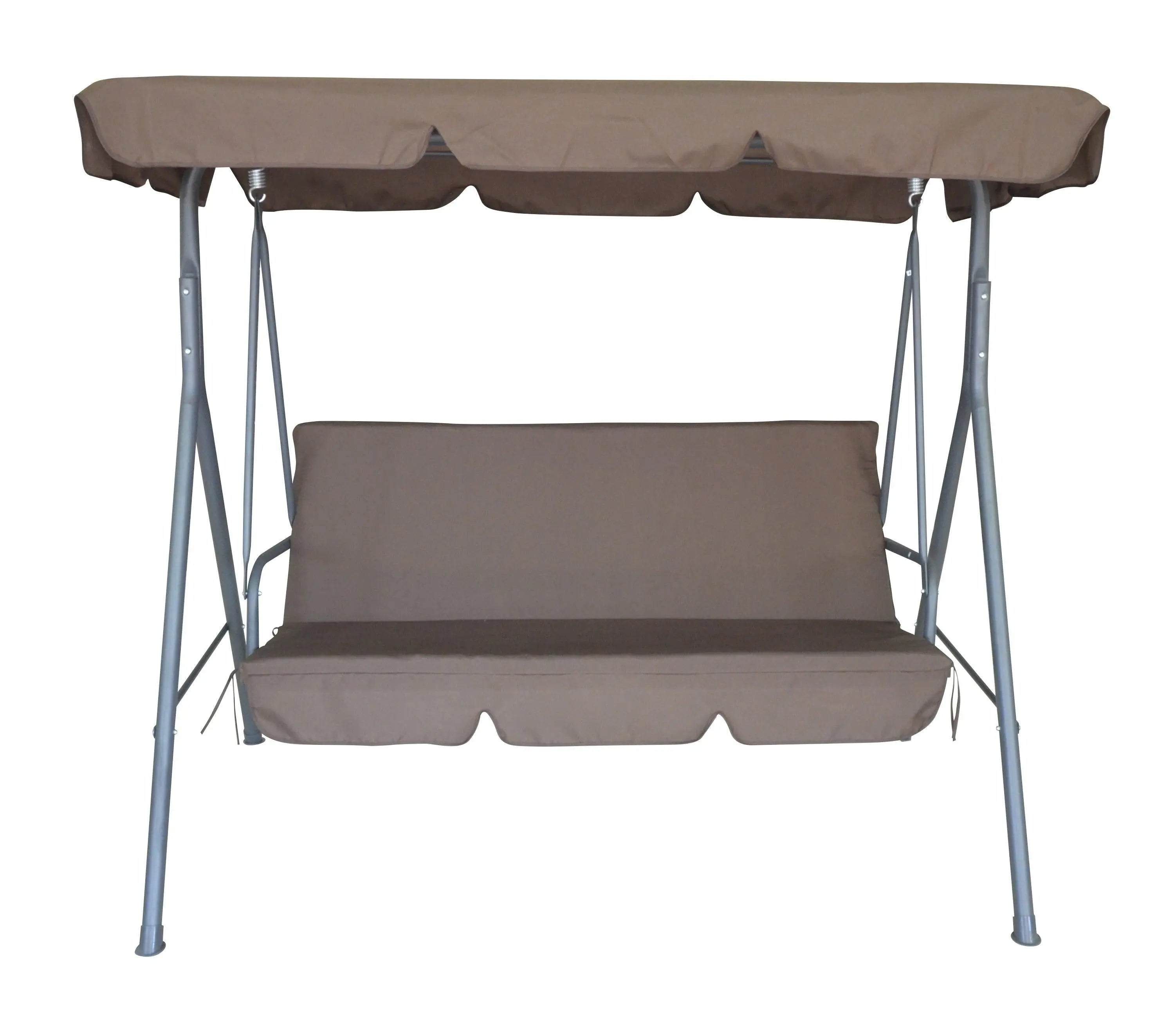 Milano Outdoor Swing Bench Seat Chair Canopy Furniture 3 Seater Garden Hammock Coffee Deals499