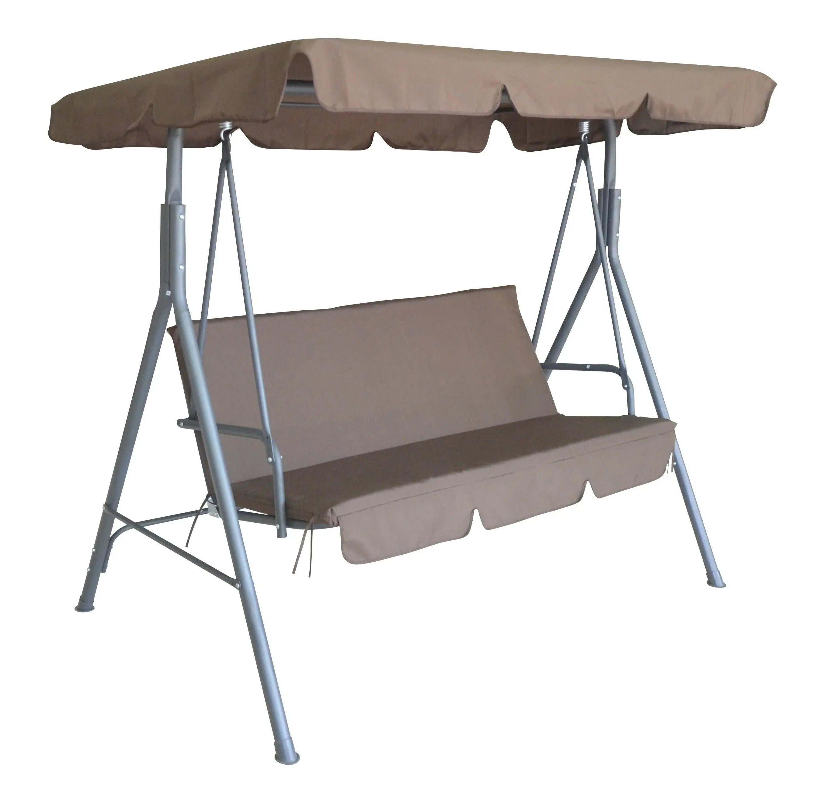 Milano Outdoor Swing Bench Seat Chair Canopy Furniture 3 Seater Garden Hammock Coffee Deals499