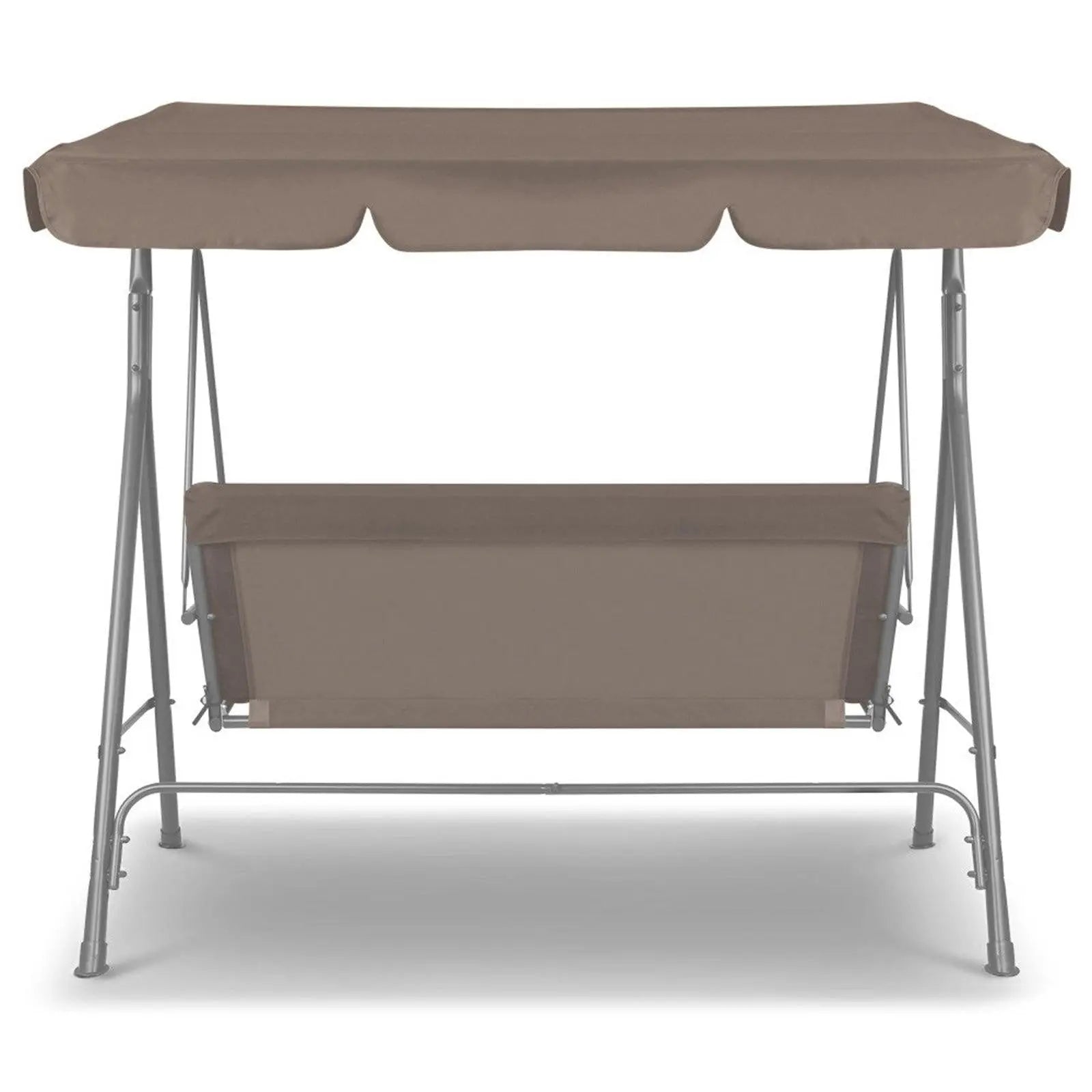 Milano Outdoor Swing Bench Seat Chair Canopy Furniture 3 Seater Garden Hammock Coffee Deals499