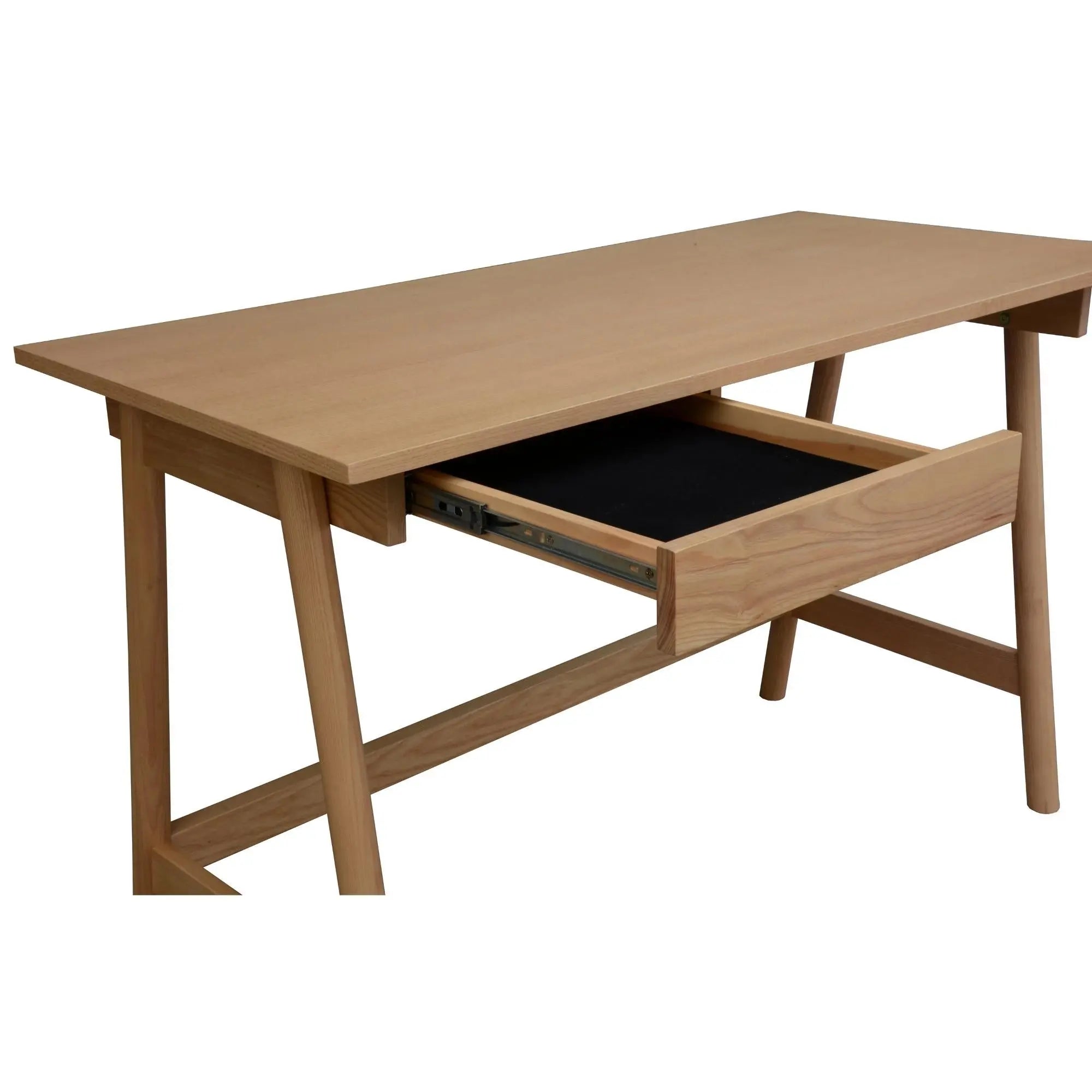 Mindil Office Desk Student Study Table Solid Wooden Timber Frame - Ash Natural Deals499