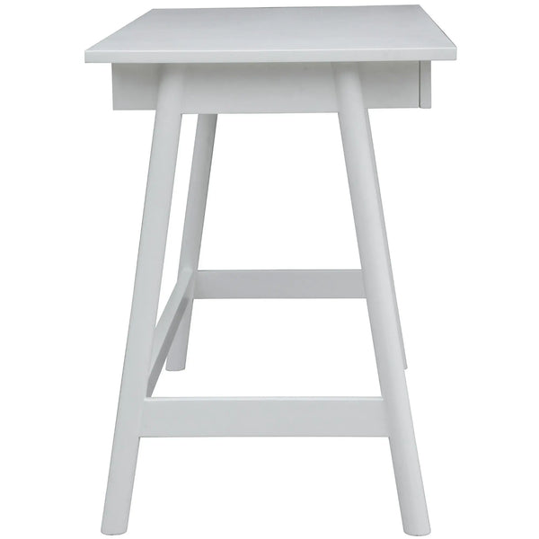 Mindil Office Desk Student Study Table Solid Wooden Timber Frame - White Deals499
