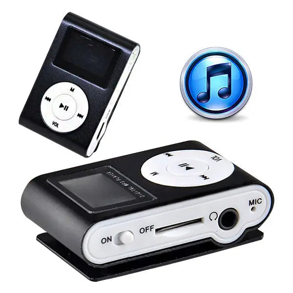 Mini Clip 16G MP3 Music Player With USB Cable & Earphone Black Deals499