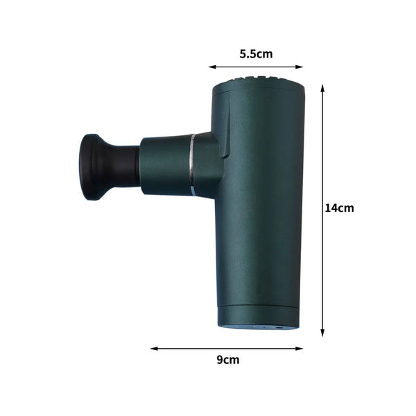 Mini Massage Gun Massager Muscle Vibrating Relaxing Tissue Percussion 4 Head USB Deals499